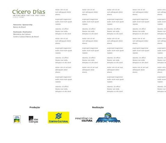 Painel de créditos da exposição