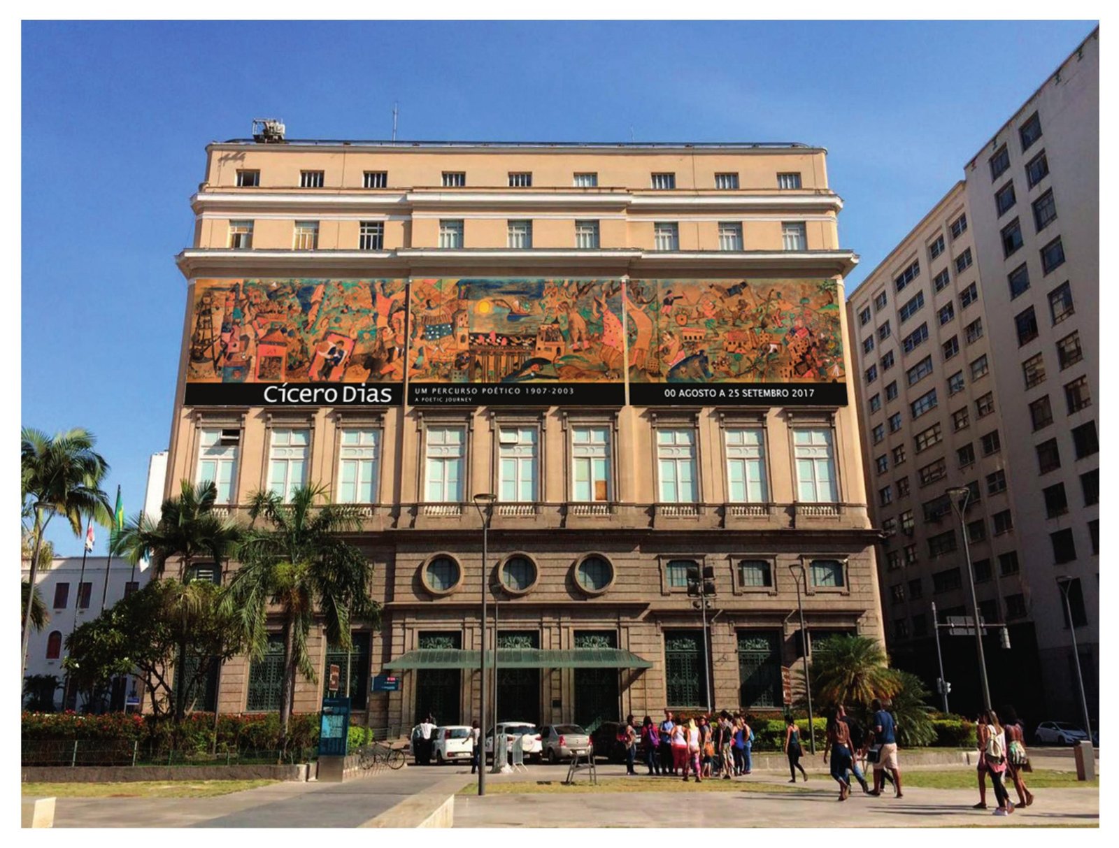 Estudo do banner aplicado na fachada do edifício