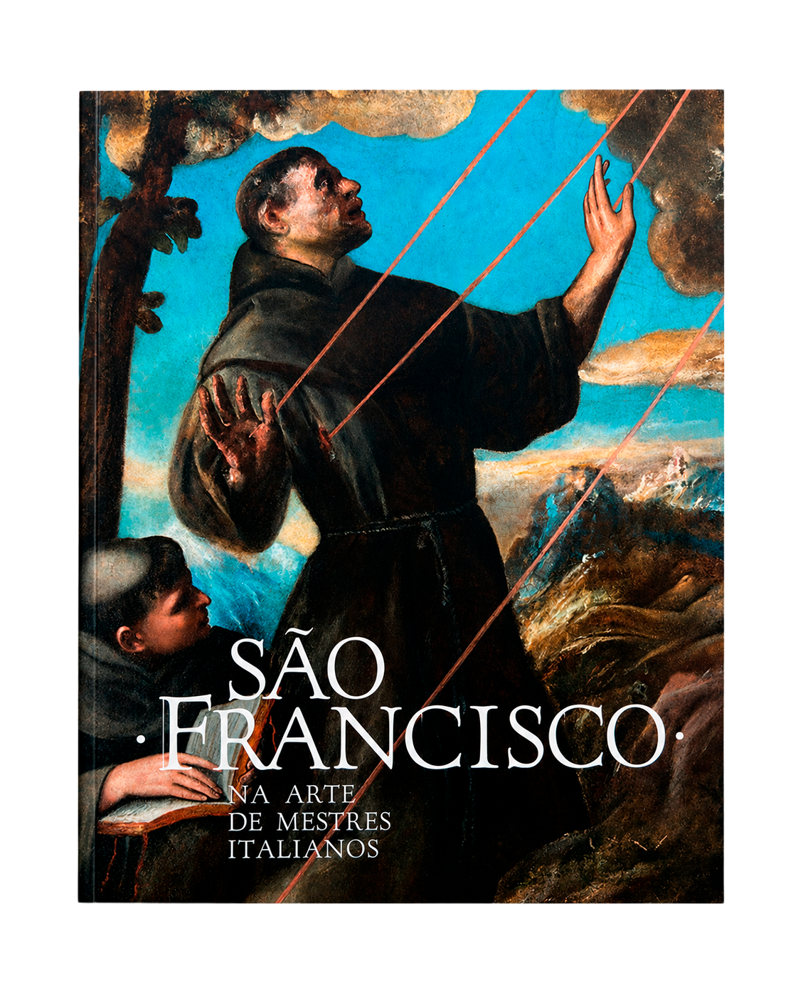 Capa do catálogo São Francisco na arte de mestres italianos, projeto editorial da Via Traço